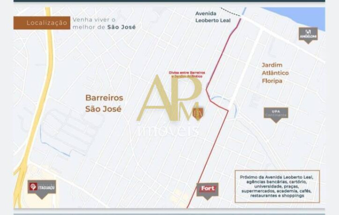Imagem Apartamento com 1 Quarto à Venda, 57 m² em Barreiros - São José