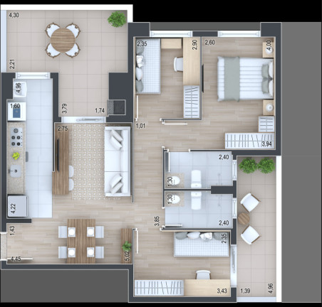 Imagem Cobertura com 2 Quartos à Venda, 93 m² em Portão - Curitiba