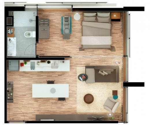Imagem Apartamento com 1 Quarto à Venda, 48 m² em Moema - São Paulo