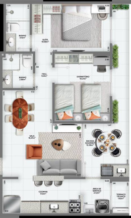Imagem Apartamento com 2 Quartos à Venda, 77 m² em Aviação - Praia Grande