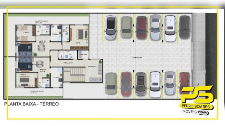 Imagem Apartamento com 2 Quartos à Venda, 64 m² em Conde