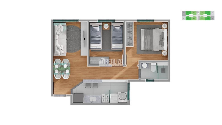 Imagem Apartamento com 2 Quartos à Venda, 40 m² em Paraíso - Uberaba Imagem Apartamento com 2 Quartos à Venda, 40 m² em Paraíso - Uberaba