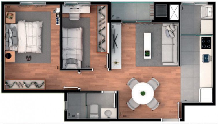 Imagem Apartamento com 2 Quartos à Venda, 64 m² em Santa Cândida - Curitiba