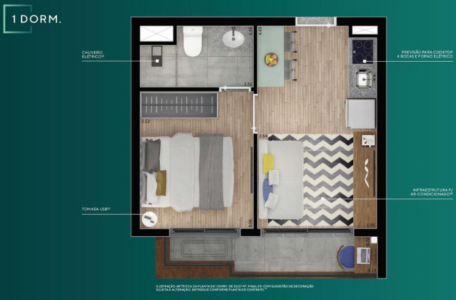 Imagem Studio com 1 Quarto à Venda, 24 m² em Campo Belo - São Paulo