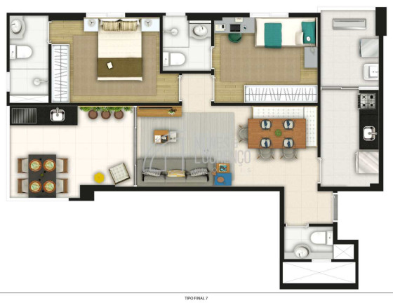 Imagem Apartamento com 2 Quartos à Venda, 69 m² em Boqueirão - Santos Imagem Apartamento com 2 Quartos à Venda, 69 m² em Boqueirão - Santos