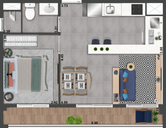 Imagem Apartamento com 1 Quarto à Venda, 39 m² em Perdizes - São Paulo