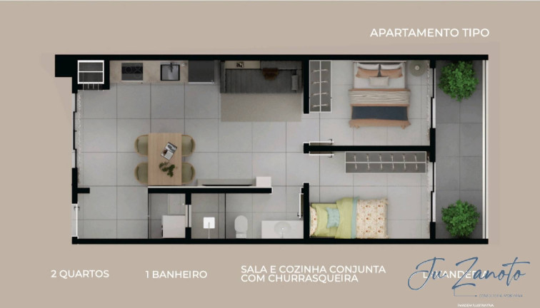 Imagem Apartamento com 2 Quartos à Venda, 54 m² em Pereque - Matinhos