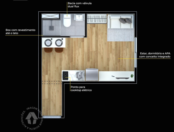 Imagem Imóvel com 1 Quarto à Venda, 20 m² em República - São Paulo Imagem Imóvel com 1 Quarto à Venda, 20 m² em República - São Paulo