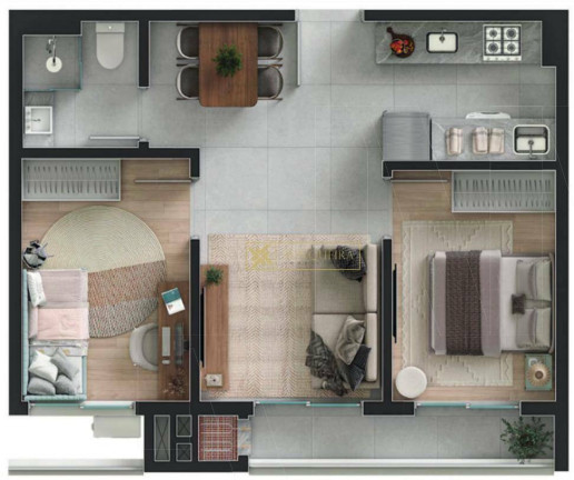 Imagem Apartamento com 2 Quartos à Venda, 51 m² em Barreiros - São José