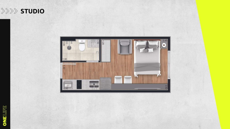 Imagem Apartamento com 1 Quarto à Venda, 20 m² em água Verde - Curitiba