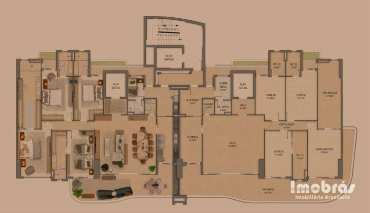 Imagem Apartamento com 4 Quartos à Venda, 252 m² em Cocó - Fortaleza Imagem Apartamento com 4 Quartos à Venda, 252 m² em Cocó - Fortaleza