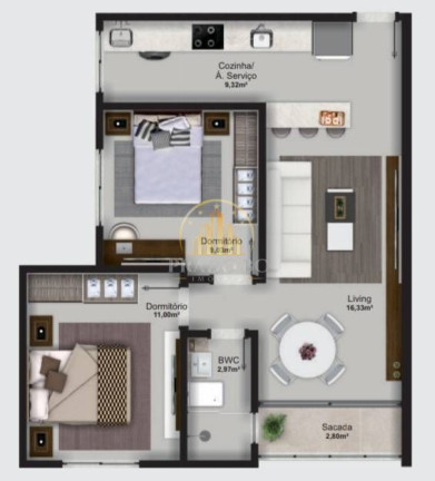 Imagem Apartamento com 2 Quartos à Venda, 10 m² em Areias - Camboriú