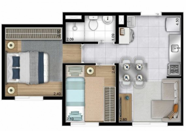 Imagem Apartamento com 1 Quarto à Venda, 32 m² em Mooca - São Paulo