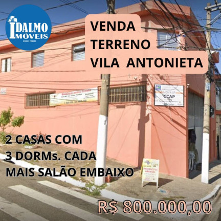 Terreno à Venda, 250 m² em Vila Antonieta - São Paulo