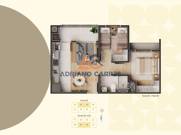 Imagem Imóvel com 2 Quartos à Venda, 51 m² em Centro - Penha Imagem Imóvel com 2 Quartos à Venda, 51 m² em Centro - Penha