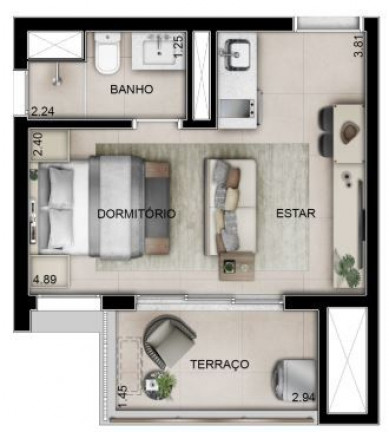 Imagem Studio à Venda, 28 m² em Vila Nova Conceição - São Paulo