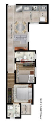 Imagem Apartamento com 2 Quartos à Venda, 45 m² em Santa Maria - Santo André