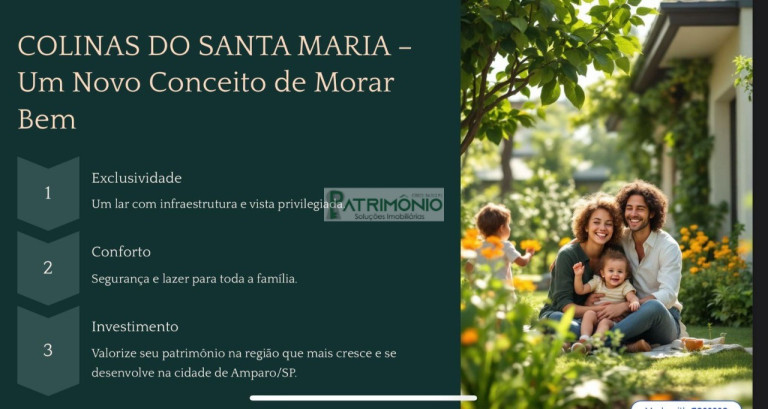 Imagem Terreno à Venda, 158 m² em Residencial Santa Maria Amparo - Amparo Imagem Terreno à Venda, 158 m² em Residencial Santa Maria Amparo - Amparo