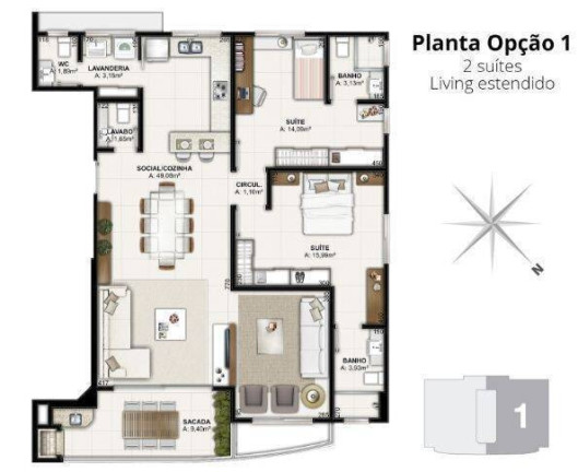 Imagem Apartamento com 2 Quartos à Venda, 122 m² em Centro - Florianópolis Imagem Apartamento com 2 Quartos à Venda, 122 m² em Centro - Florianópolis