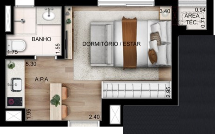 Imagem Apartamento à Venda, 21 m² em Perdizes - São Paulo Imagem Apartamento à Venda, 21 m² em Perdizes - São Paulo