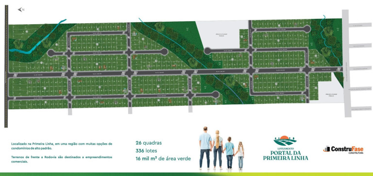 Terreno à Venda, 361 m² em Primeira Linha - Criciúma