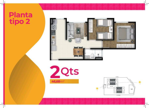 Imagem Apartamento com 2 Quartos à Venda,  em Setor Serra Dourada - 3ª Etapa - Aparecida De Goiânia