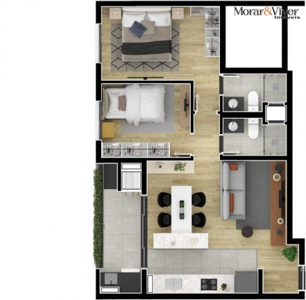 Imagem Apartamento com 3 Quartos à Venda, 86 m² em Boa Vista - Curitiba