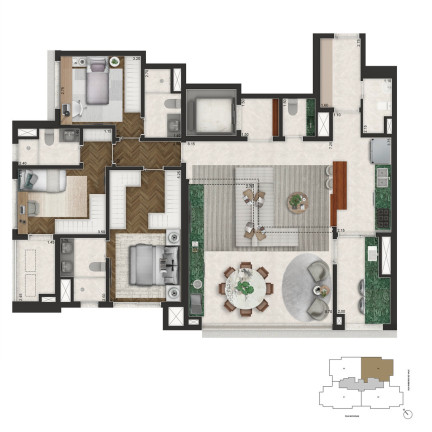 Imagem Imóvel com 3 Quartos à Venda, 186 m² em Brooklin Novo - São Paulo Imagem Imóvel com 3 Quartos à Venda, 186 m² em Brooklin Novo - São Paulo