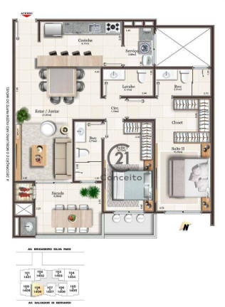 Imagem Apartamento com 2 Quartos à Venda, 94 m² em Campinas - São José Imagem Apartamento com 2 Quartos à Venda, 94 m² em Campinas - São José