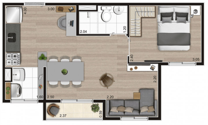Imagem Imóvel com 2 Quartos à Venda, 37 m² em água Branca - São Paulo