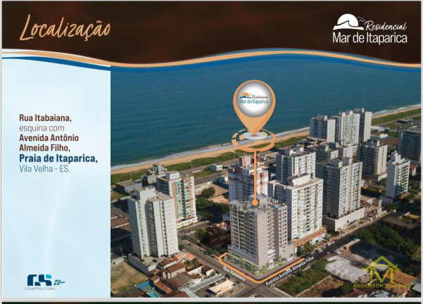 Apartamento com 2 Quartos à Venda, 58 m² em Praia De Itaparica - Vila Velha