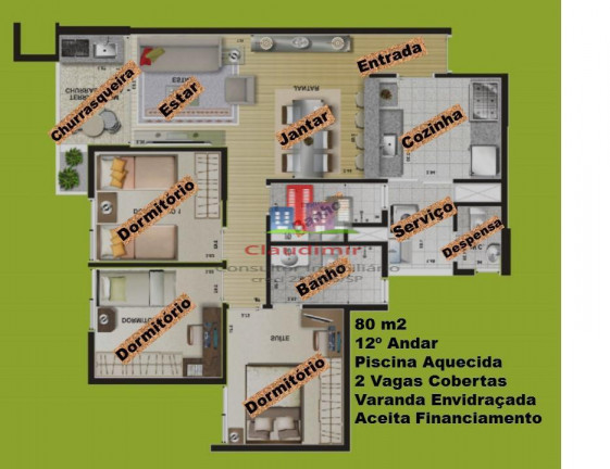 Imagem Apartamento com 3 Quartos à Venda, 80 m² em Jardim Las Vegas - Guarulhos