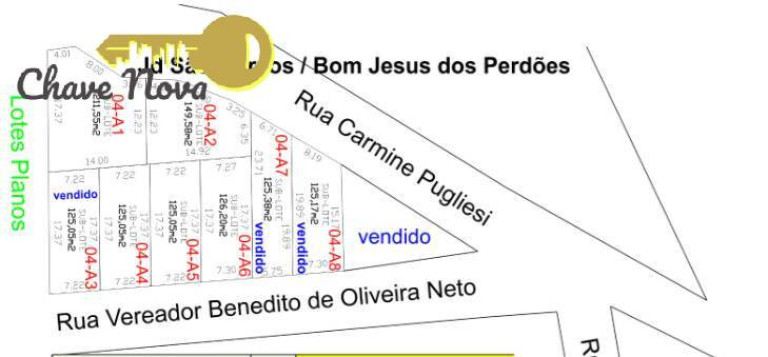 Terreno à Venda, 126 m² em Jardim São Marcos - Bom Jesus Dos Perdões