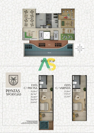 Imagem Flat com 2 Quartos à Venda, 53 m² em Centro - Tamandaré Imagem Flat com 2 Quartos à Venda, 53 m² em Centro - Tamandaré