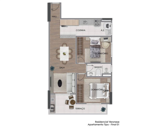 Imagem Apartamento com 1 Quarto à Venda, 37 m² em Aviação - Praia Grande