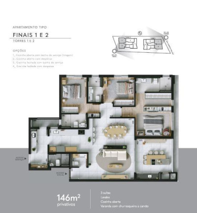Imagem Apartamento com 3 Quartos à Venda, 146 m² em Ahu - Curitiba Imagem Apartamento com 3 Quartos à Venda, 146 m² em Ahu - Curitiba