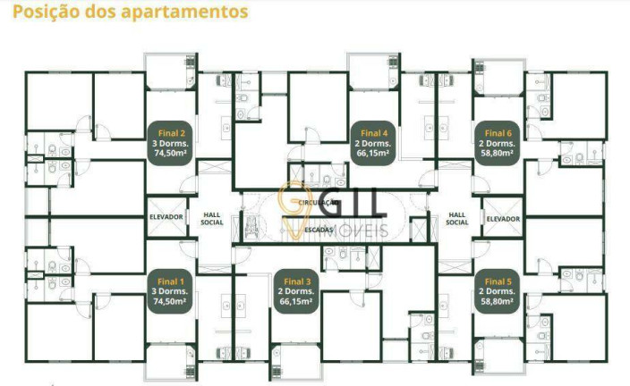 Imagem Apartamento com 2 Quartos à Venda, 74 m² em Centro - Jacareí