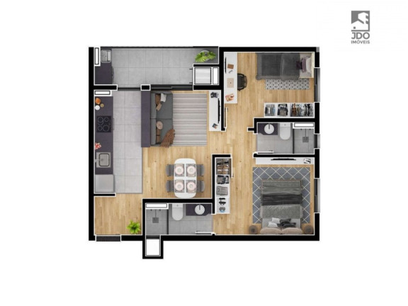 Imagem Apartamento com 2 Quartos à Venda, 54 m² em água Verde - Curitiba Imagem Apartamento com 2 Quartos à Venda, 54 m² em água Verde - Curitiba