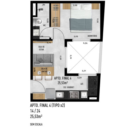 Imagem Imóvel com 1 Quarto à Venda, 24 m² em Jardim Trussardi - São Paulo Imagem Imóvel com 1 Quarto à Venda, 24 m² em Jardim Trussardi - São Paulo