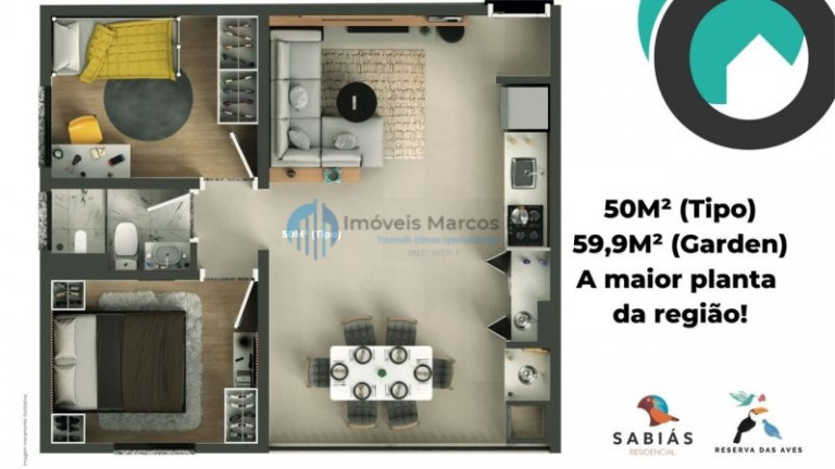 Imagem Apartamento com 2 Quartos à Venda, 54 m² em Jardim Nova Vida - Cotia