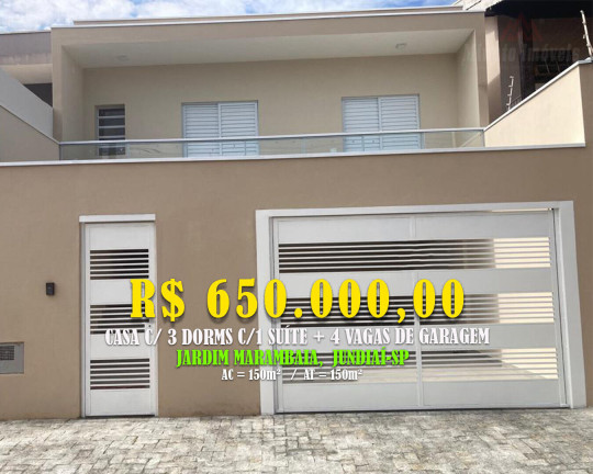 Sobrado com 3 Quartos à Venda, 150 m² em Jardim Marambaia - Jundiaí