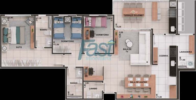 Imagem Apartamento com 3 Quartos à Venda, 171 m² em Ribeirão Do Lipa - Cuiabá