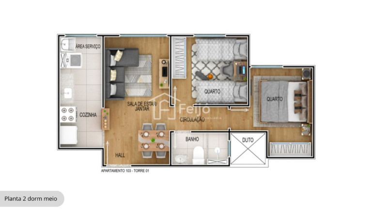 Imagem Apartamento com 2 Quartos à Venda, 44 m² em Costa E Silva - Porto Alegre Imagem Apartamento com 2 Quartos à Venda, 44 m² em Costa E Silva - Porto Alegre