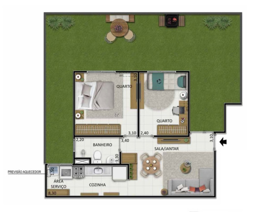 Imagem Imóvel com 2 Quartos à Venda, 42 m² em Santíssimo - Rio De Janeiro Imagem Imóvel com 2 Quartos à Venda, 42 m² em Santíssimo - Rio De Janeiro