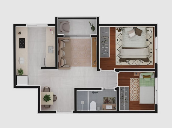 Imagem Apartamento com 2 Quartos à Venda, 47 m² em Parque Das Paineiras - São Paulo