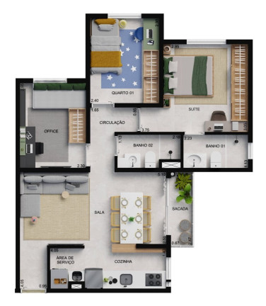 Imagem Apartamento com 2 Quartos à Venda, 42 m² em Setor Sudoeste - Goiânia