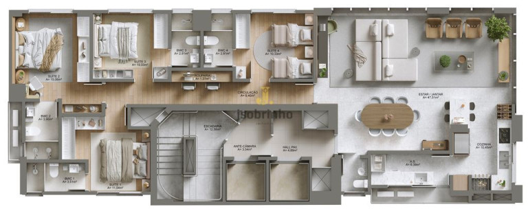 Apartamento com 4 Quartos à Venda, 159 m² em Meia Praia - Itapema