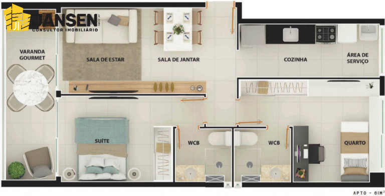 Imagem Apartamento com 2 Quartos à Venda, 65 m² em Manaíra - João Pessoa