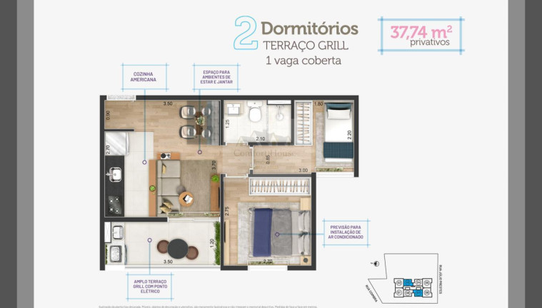 Imagem Apartamento com 2 Quartos à Venda, 45 m² em Centro - Diadema Imagem Apartamento com 2 Quartos à Venda, 45 m² em Centro - Diadema