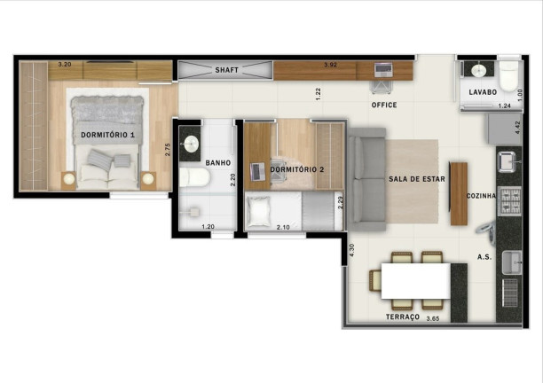 Imagem Imóvel com 2 Quartos à Venda, 44 m² em Jardim - Santo André Imagem Imóvel com 2 Quartos à Venda, 44 m² em Jardim - Santo André
